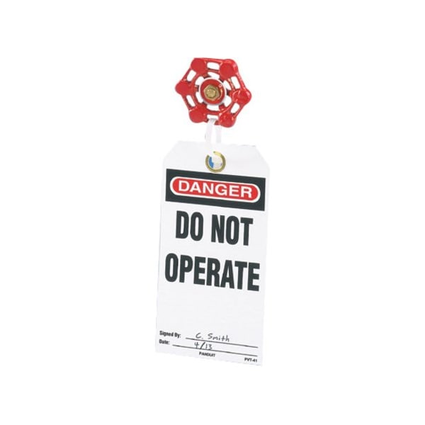 Tag, Danger Do Not., Rd/bl/wh, PK5